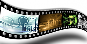 Image of a graphic reel that reads the word 'film'