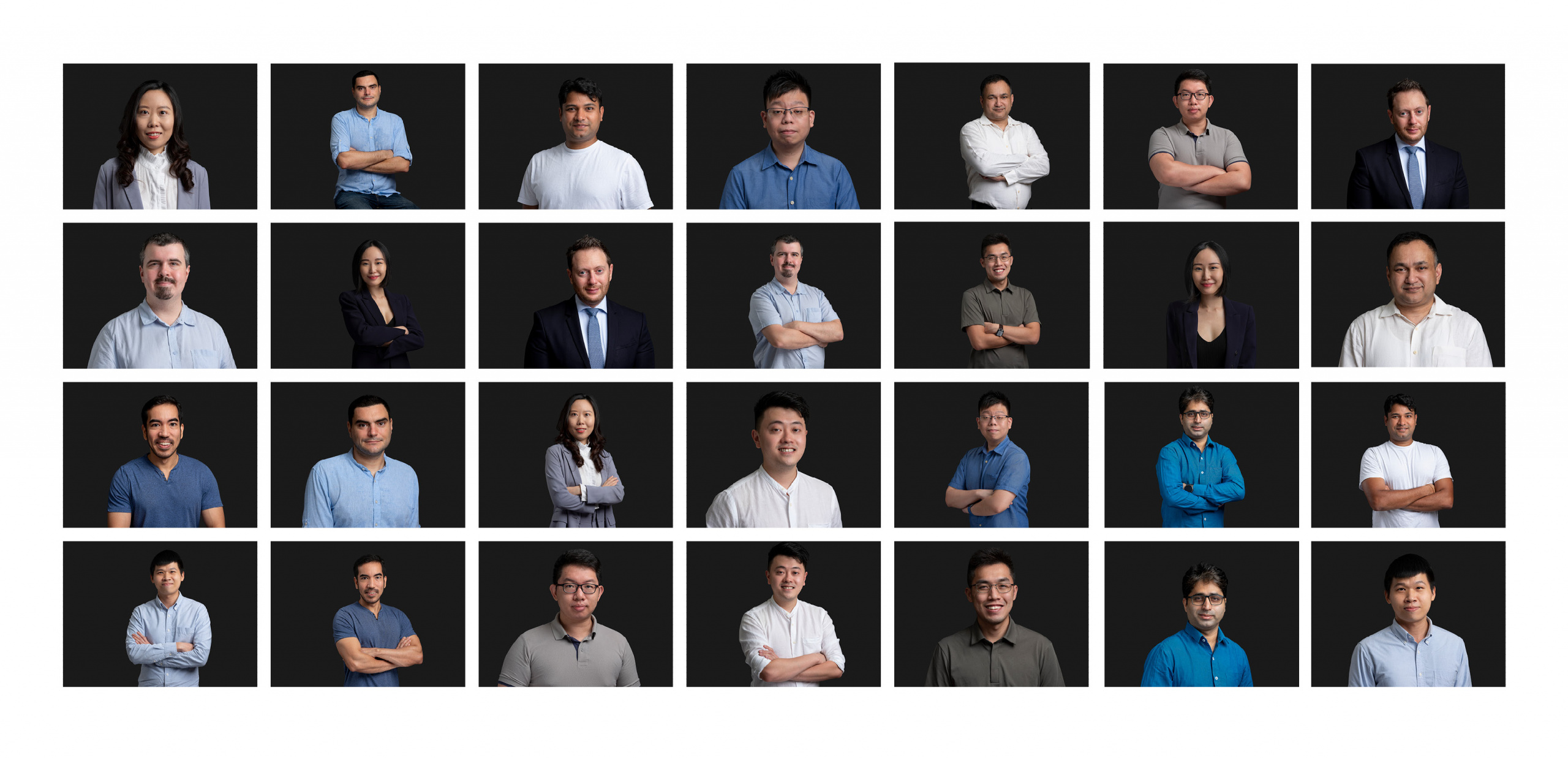 group corporate headshot compiled grid