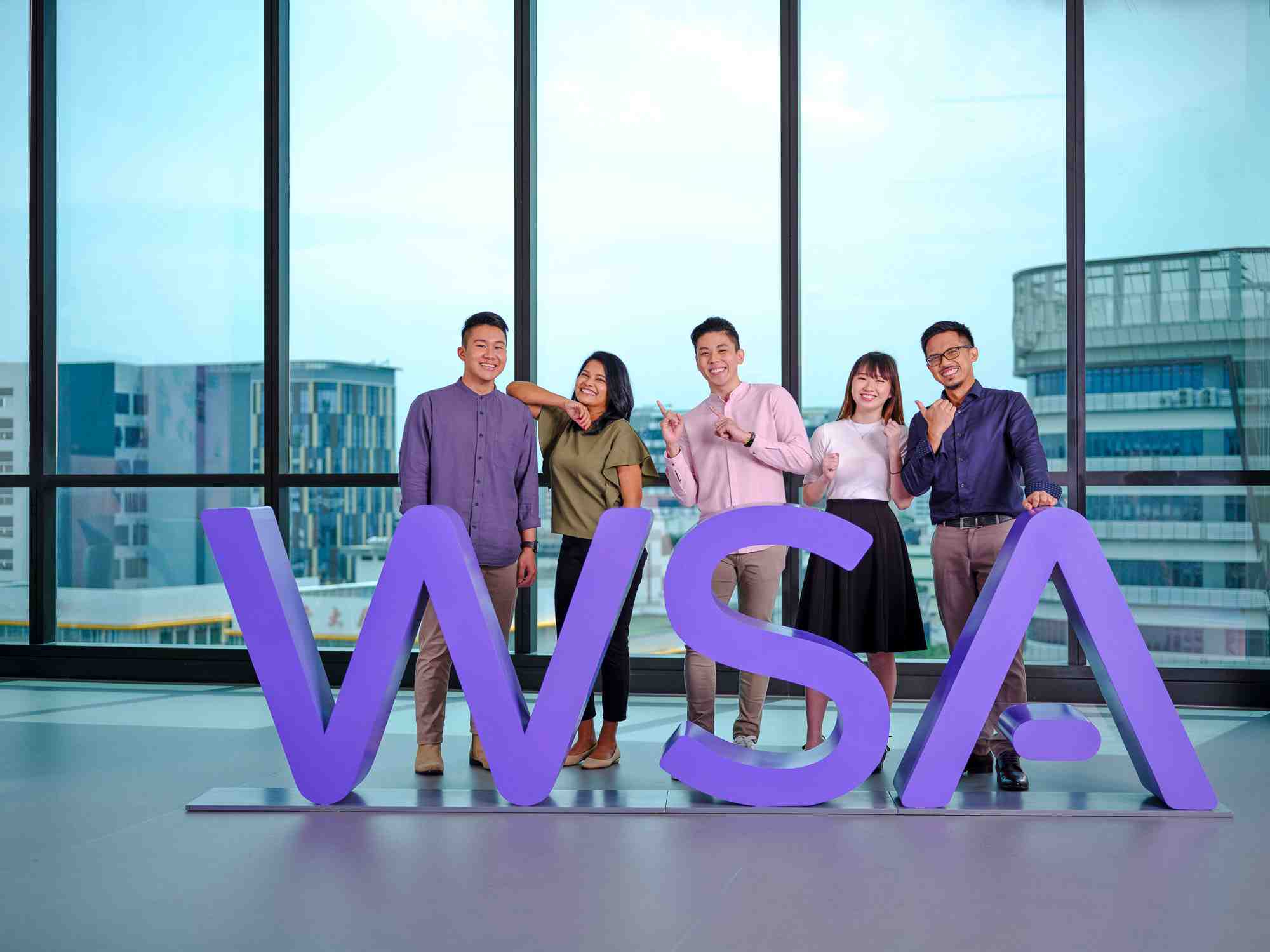 WSA group photo with logo photo taken by coco creative studio commercial photography