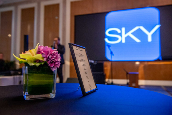 Event highlights for Sky Event - table decoration
