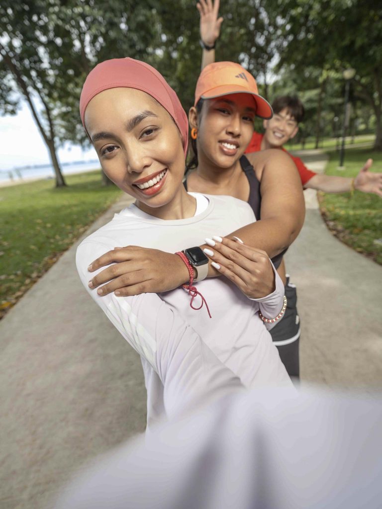 Selfie time between those 2 ladies Adidas Asia Singapore adiclub membership fashion photographer commercial studio sport photography