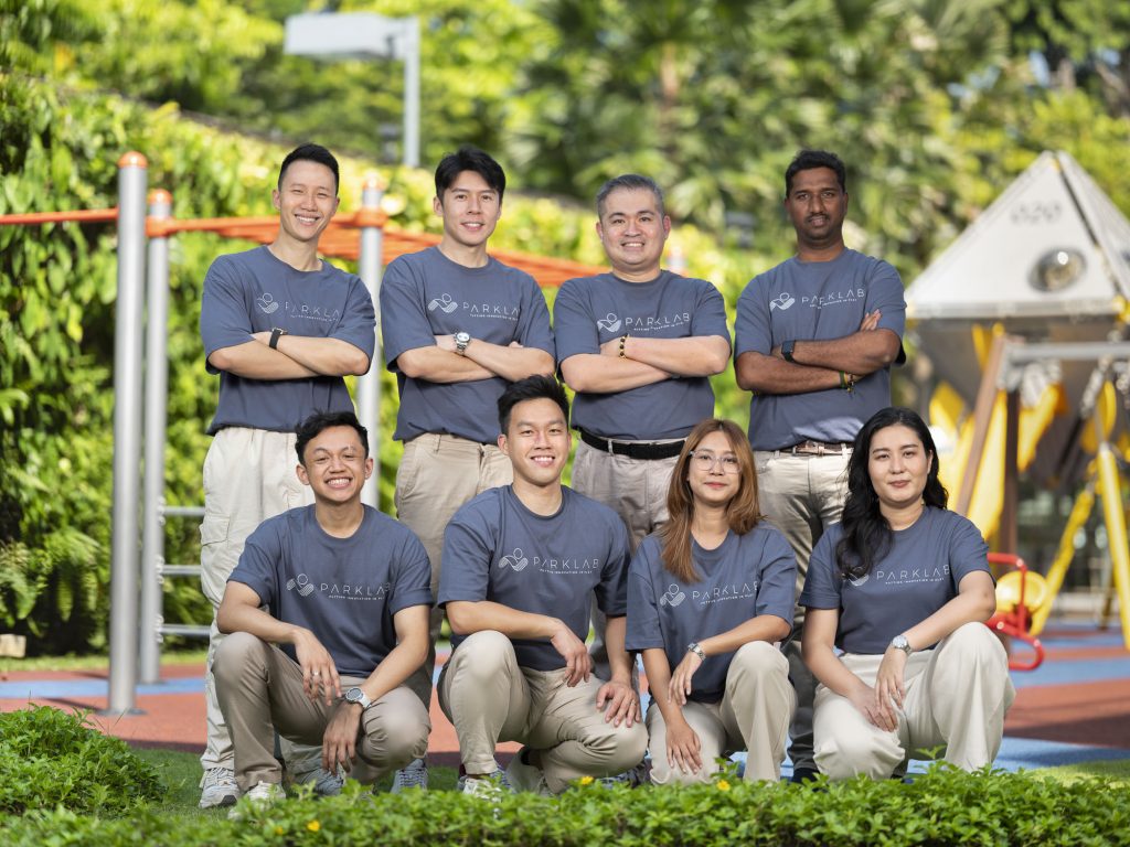 Group Headshot Photoshoot in Exterior for Parklab. Shot by COCO Creative Studio